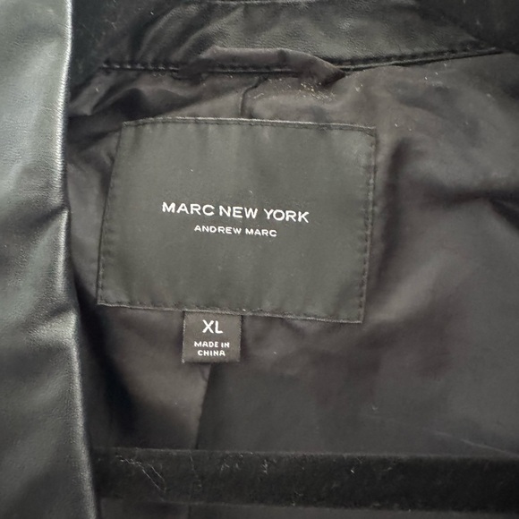 Marc New York Black Leather Jacket - Picture 2 of 3